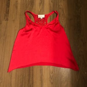 Laser cut silky tank Rory Becca